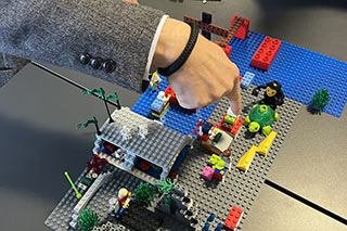 Bebaute Legoplatte